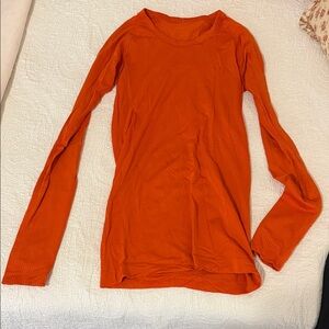Lululemon Orange Long Sleeve Top